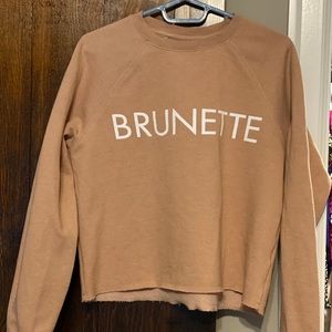 Brunette label crop sweater